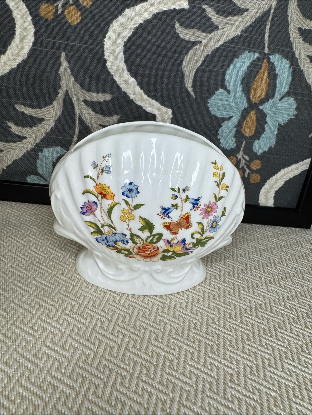 Vintage Aynsley Cottage Garden Napkin Holder Fine Bone China England